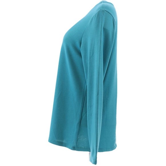 NWT DENIM & CO. ESSENTIALS HEAVENLY JERSEY CARDIGAN MEDIUM TEAL BLUE XXS - Picture 2 of 8